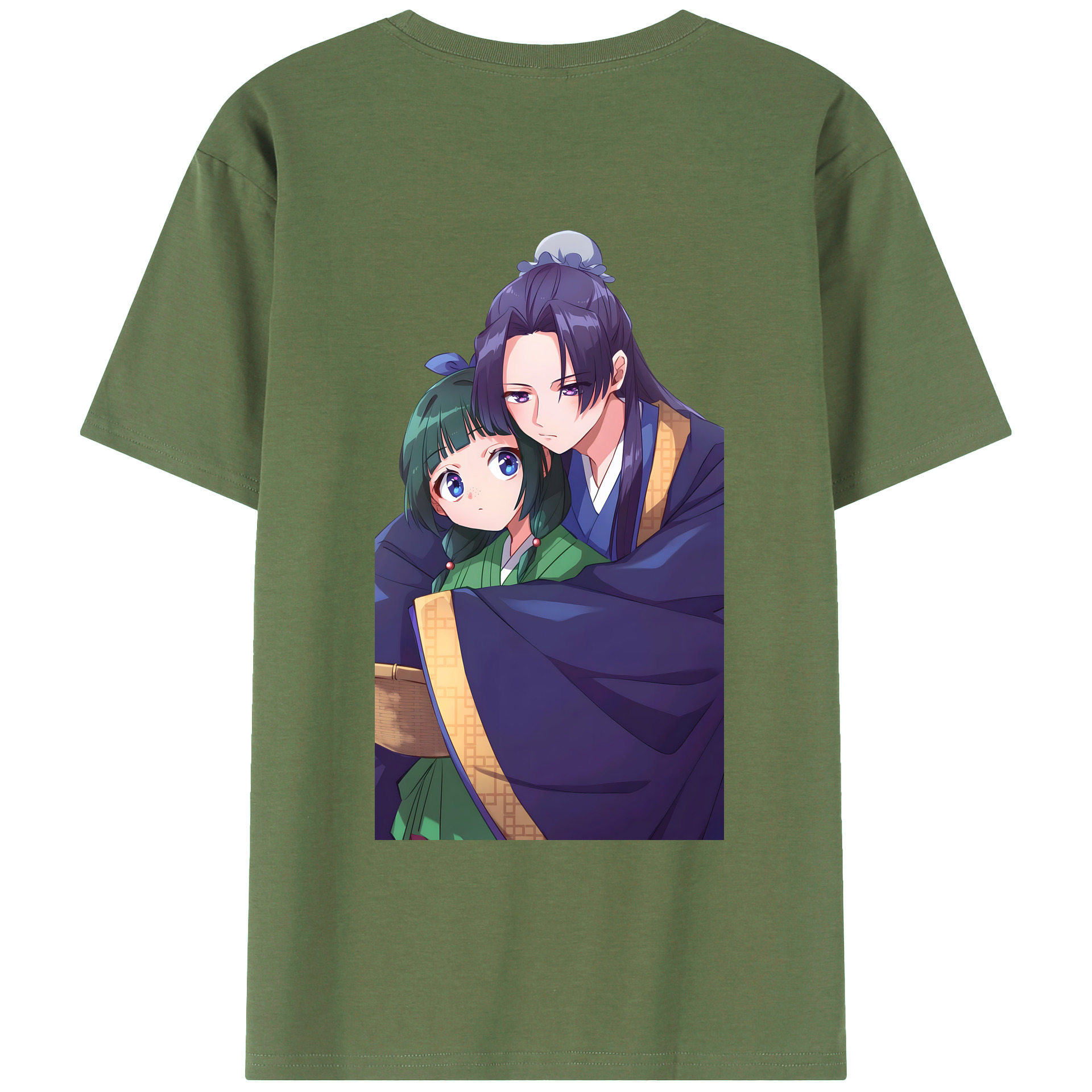 （画像用） 薬屋のひとりごと The Apothecary Diaries 綿100％ メンズ半袖Tシャツ（バックプリント） 通気性